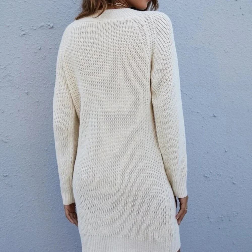 Apricot Knit Sweater Dress in L - Picture 2 of 5